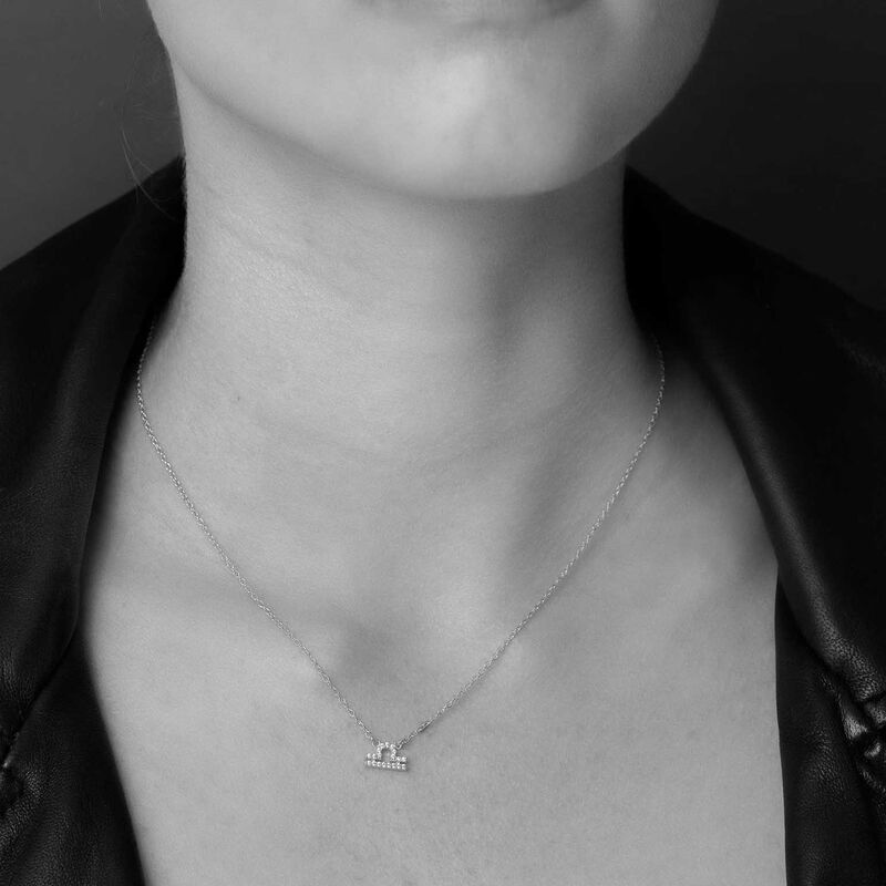 Silk & Steel Libra Necklace image number 1